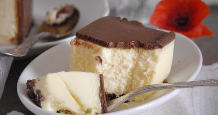 Cheesecake alla vaniglia e cioccolato fondente