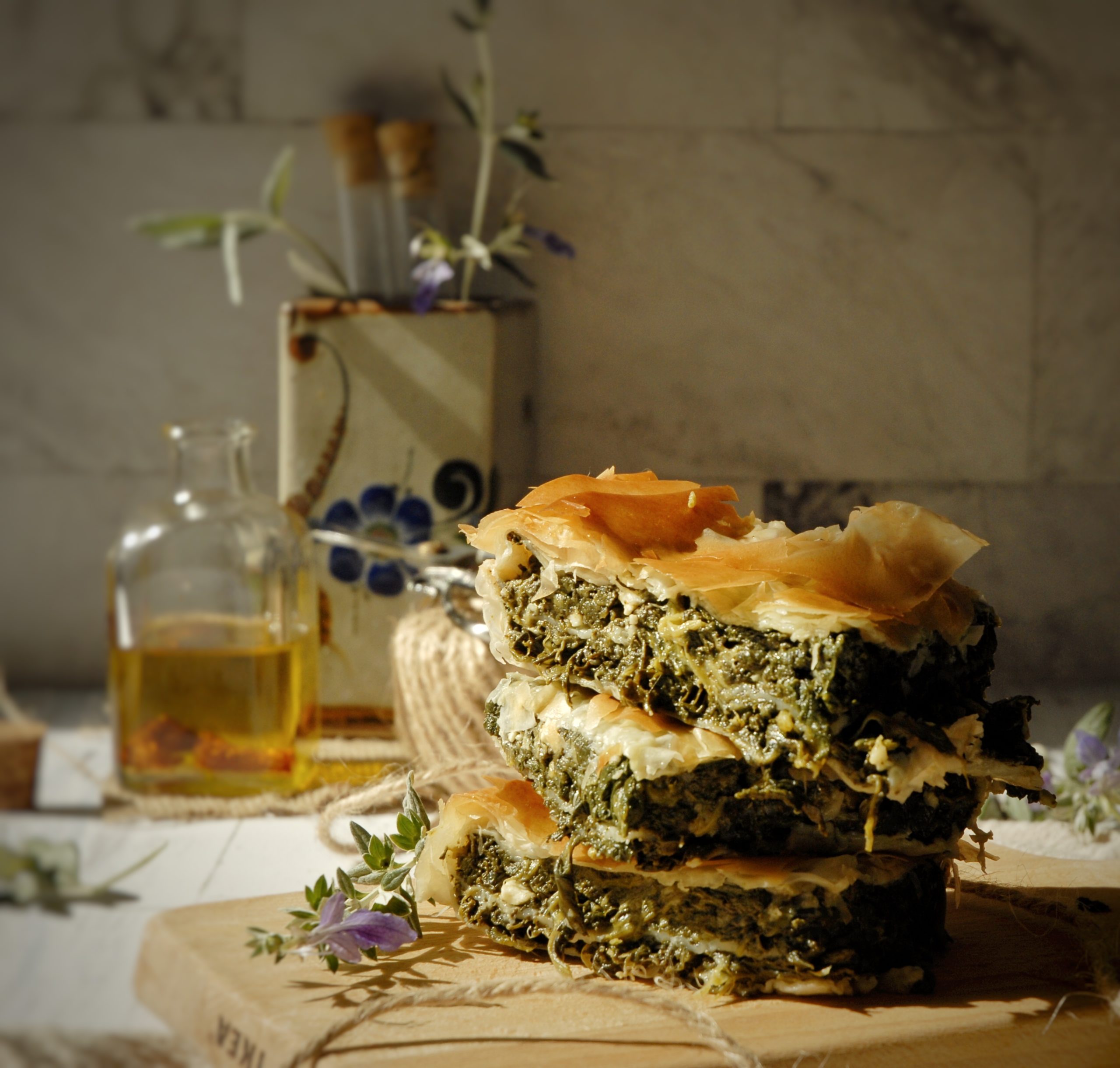 Spanakopita: torta di pasta phillo e spinaci